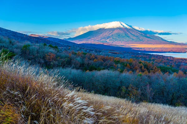 Bela Paisagem Montanha Fuji Yamanakako Lago Yamanaka Temporada Outono Japão — Fotografia de Stock