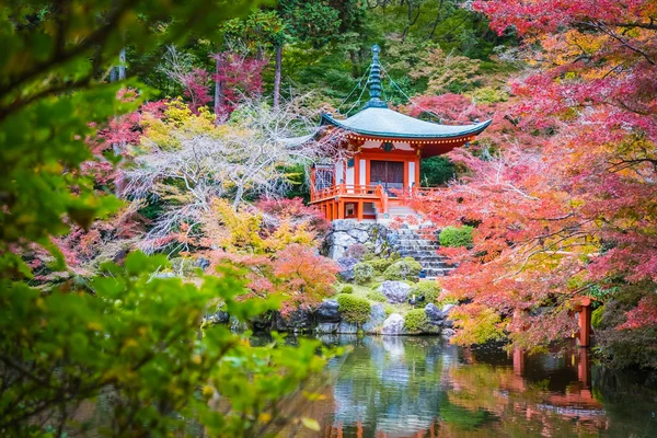 Schöner Daigoji Tempel Mit Buntem Baum Und Blatt Der Herbstsaison — Stockfoto