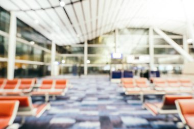 Soyut bulanıklık ve arka plan için Havaalanı terminal iç defocused