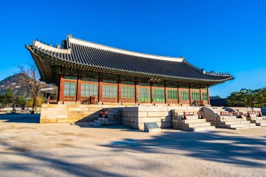 Gyeongbokgung Sarayı Seul Güney Kore'de bina güzel mimari