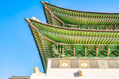 Gyeongbokgung Sarayı Seul Güney Kore'de bina güzel mimari
