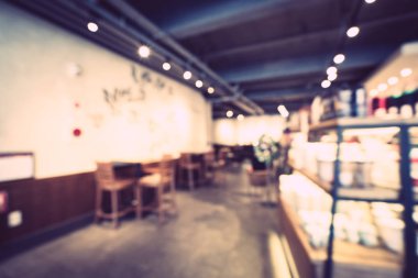 Soyut bulanıklık ve ufuk restoran ve kafe Cafe iç arka planı için