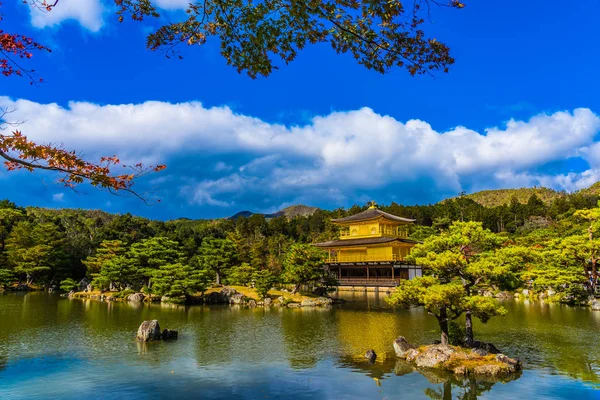 Hermoso Templo Kinkakuji Con Pabellón Oro Hito Kyoto Japón —  Fotos de Stock