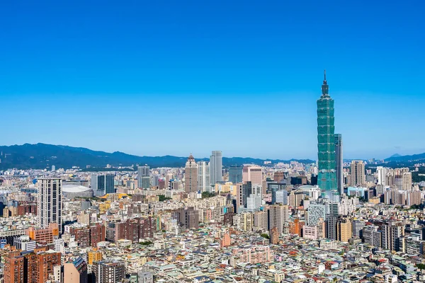 Hermosa Arquitectura Edificio Taipei Horizonte Ciudad Taiwán —  Fotos de Stock