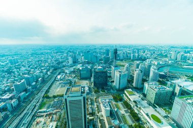 Güzel dış yapı ve Mimarlık Yokohama şehir manzarası Japonya
