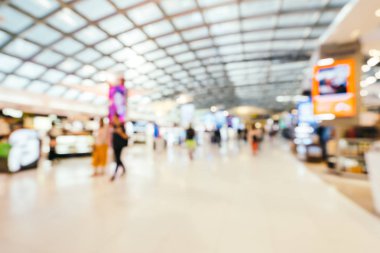 Soyut bulanıklık ve arka plan için Havaalanı terminal iç defocused