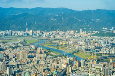 Tayvan Taipei şehir manzarası bina güzel mimari