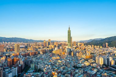 Tayvan Taipei şehir manzarası bina güzel mimari