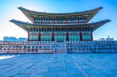 Gyeongbokgung Sarayı Seul Güney Kore'de bina güzel mimari