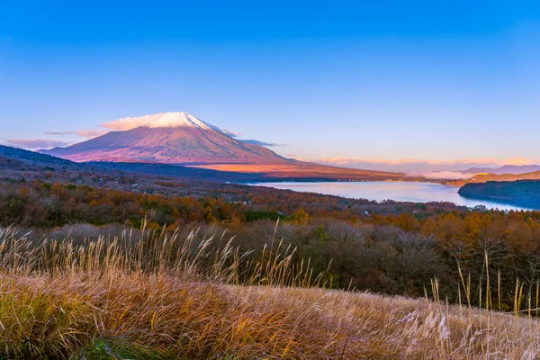 Bela Paisagem Montanha Fuji Yamanakako Lago Yamanaka Temporada Outono Japão — Fotografia de Stock