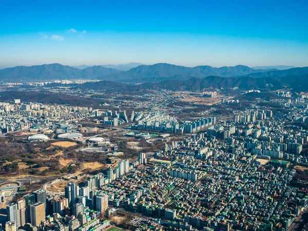 Bella Vista Aerea Dell Edificio Architettura Nella Città Seoul — Foto Stock