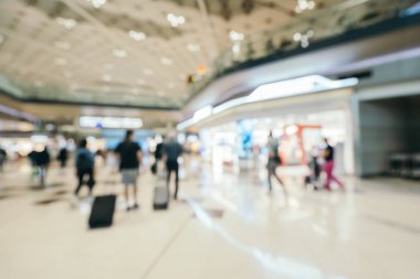 Soyut bulanıklık ve arka plan için Havaalanı terminal iç defocused
