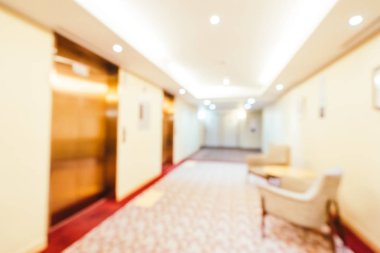 Arka plan için soyut bulanık otel ve lobi iç mimarisi