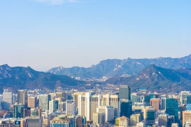 Güzel manzara ve mimari ve Seoul city Güney Kore bina cityscape