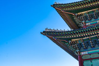 Gyeongbokgung Sarayı Seul Güney Kore'de bina güzel mimari