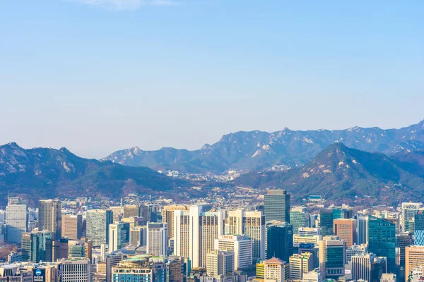 Güzel manzara ve mimari ve Seoul city Güney Kore bina cityscape