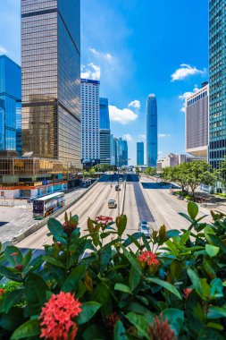 Hong kong, Çin - 15 Eylül, 2018: güzel mimari ofis hongkong City dış gökdelen Binası
