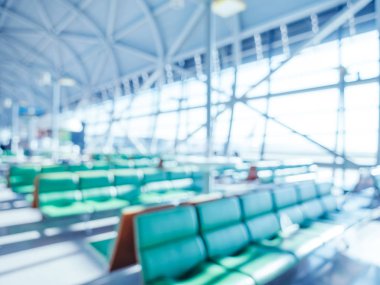 Soyut bulanıklık ve arka plan için Havaalanı terminal iç defocused