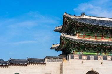 Gyeongbokgung Sarayı Seul Güney Kore'de bina güzel mimari