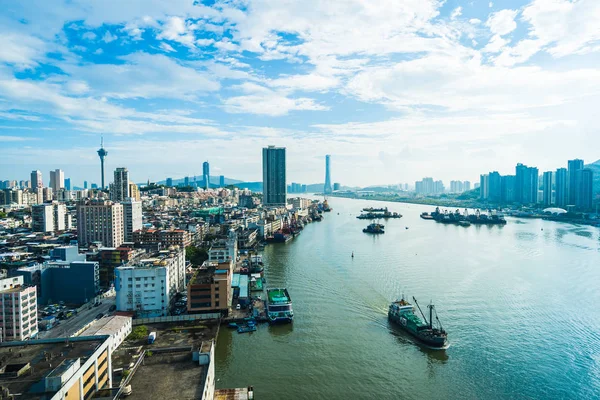 Bela Arquitetura Edifício Paisagem Urbana Horizonte Cidade Macau — Fotografia de Stock