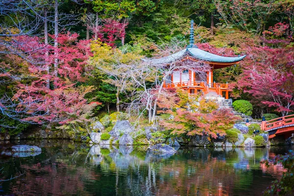 Prachtige Daigoji Tempel Met Kleurrijke Boom Blad Herfst Seizoen Kyoto — Stockfoto