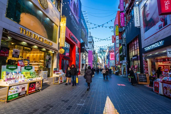 Seúl Corea Del Sur Diciembre 2018 Myeong Dong Market Lugar — Foto de Stock