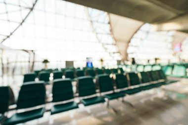 Soyut bulanıklık ve arka plan için Havaalanı terminal iç defocused