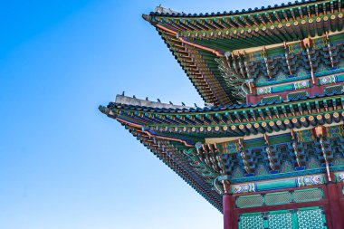 Gyeongbokgung Sarayı Seul Güney Kore'de bina güzel mimari