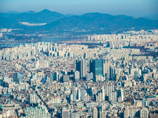 Bella Vista Aerea Dell Edificio Architettura Nella Città Seoul — Foto Stock