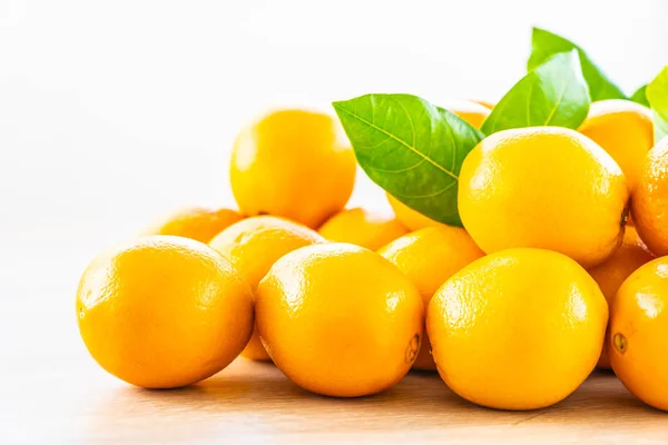 Naranjas Frescas Fruta Mesa Madera Concepto Comida Saludable — Foto de Stock