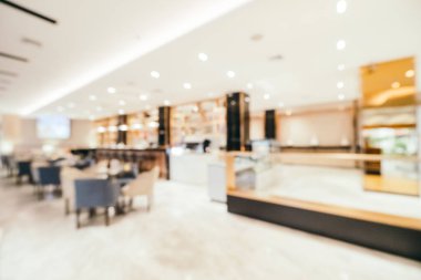 Özet olarak, arka plan için soyut bulanık ve odaksız otel ve lobi iç mekanı