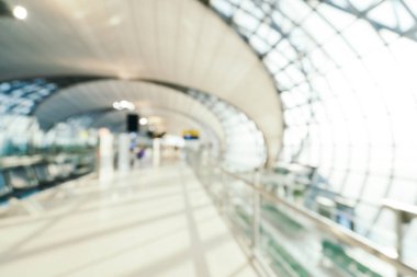 Soyut bulanıklık ve arka plan için Havaalanı terminal iç defocused