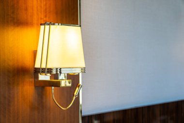 Güzel lüks ışık lamba dekorasyon oda iç duvarda
