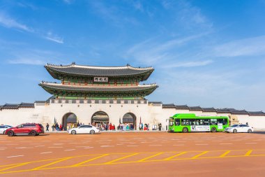 Seoul, Güney Kore 6 Aralık 2018: güzel mimari Gyeongbokgung Sarayı bir yerdir popüler seyahat ve gezi içinde Seoul Korea