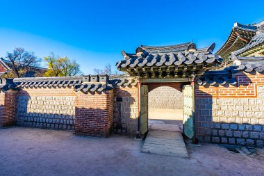 Gyeongbokgung Sarayı Seul Güney Kore'de bina güzel mimari