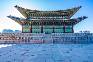Gyeongbokgung Sarayı Seul Güney Kore'de bina güzel mimari