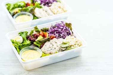 Izgara tavuk eti göğüs ile taze sebze salatası - sağlıklı gıda tarzı