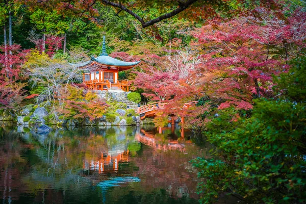 Schöner Daigoji Tempel Mit Buntem Baum Und Blatt Der Herbstsaison — Stockfoto