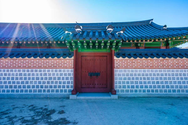 Hermoso Edificio Arquitectura Gyeongbokgung Palacio Seúl Corea Del Sur — Foto de Stock