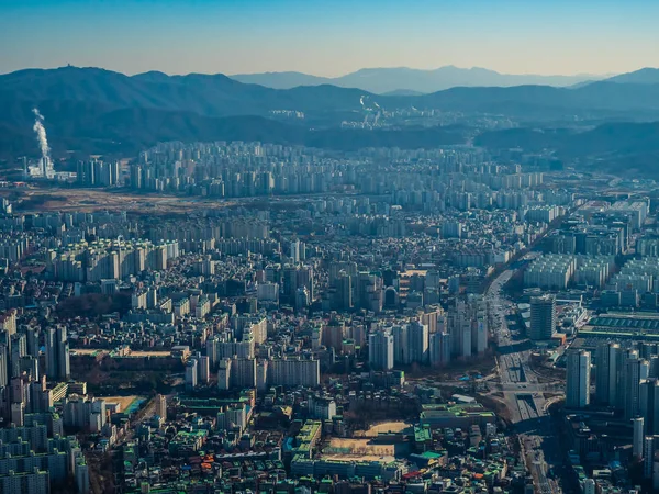 Bella Vista Aerea Dell Edificio Architettura Nella Città Seoul — Foto Stock