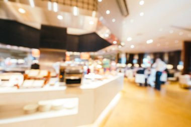 Soyut bulanıklık ve ufuk kahvaltı büfesi otel restoran ve kafe Cafe iç arka planı için