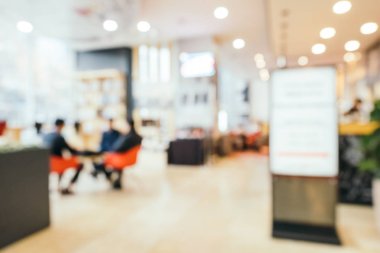 Arka plan için soyut bulanık otel ve lobi iç mimarisi