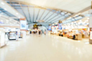 Soyut bulanıklık ve arka plan için Havaalanı terminal iç defocused