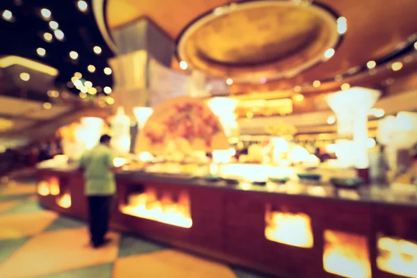 Abstract Blur Defocused Hotel Buffet Restaurant Coffee Shop Cafe Interior — Stock Photo, Image