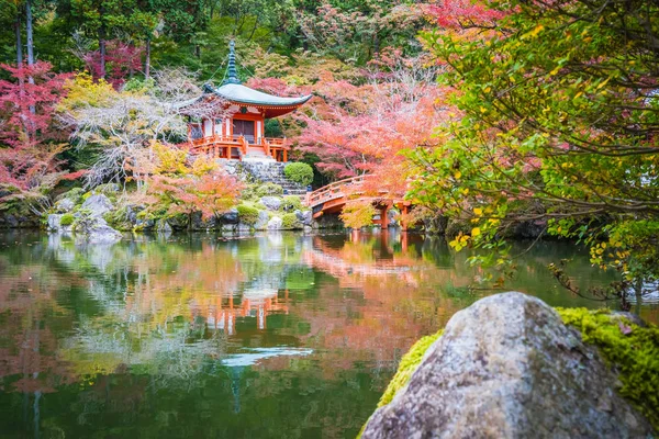 Schöner Daigoji Tempel Mit Buntem Baum Und Blatt Der Herbstsaison — Stockfoto