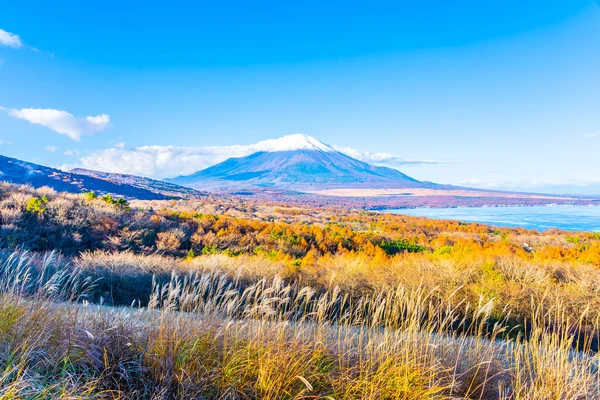 Vackra Landskap Fuji Berg Yamanakako Eller Yamanaka Lake Höstsäsongen Japan — Stockfoto