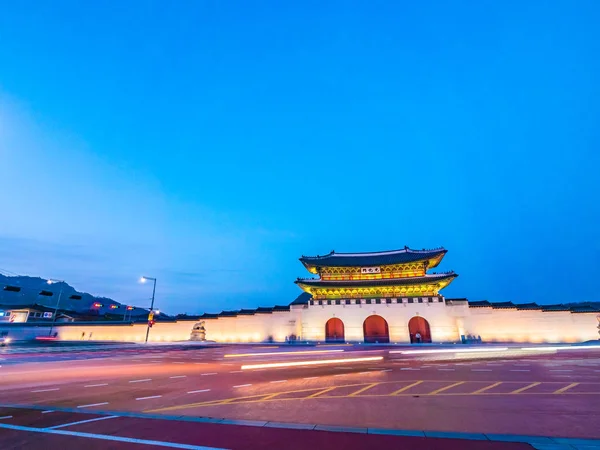 Прекрасної Архітектури Будівлі Gyeongbokgung Палац Орієнтир Сеулі Міста Південній Кореї — стокове фото