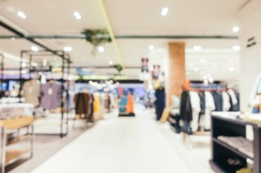 Arkaplan için mağaza içi soyut bulanıklık ve odaklanmış alışveriş merkezi