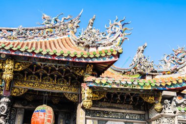 Longshan Tapınağı Tayvan taipei City popüler yeri bina güzel mimari olduğunu