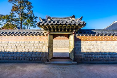 Gyeongbokgung Sarayı Seul Güney Kore'de bina güzel mimari